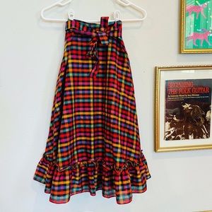 ❌SOLD❌ 70s Alakazam high waisted ruffle wrap skirt